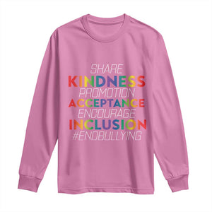 Anti Bullying Long Sleeve Shirt Share Kindness Promotion Acceptange Encourage Inclusion TS09 Azalea Print Your Wear