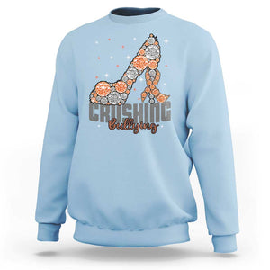 Unity Day Sweatshirt Crushing Bullying Anti Bullying Prevention TS09 Light Blue Print Your Wear