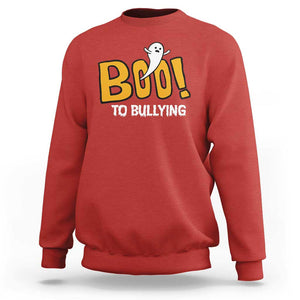 Anti Bullying Halloween Sweatshirt Boo To Bullying Spooky Ghost TS09 Red Print Your Wear