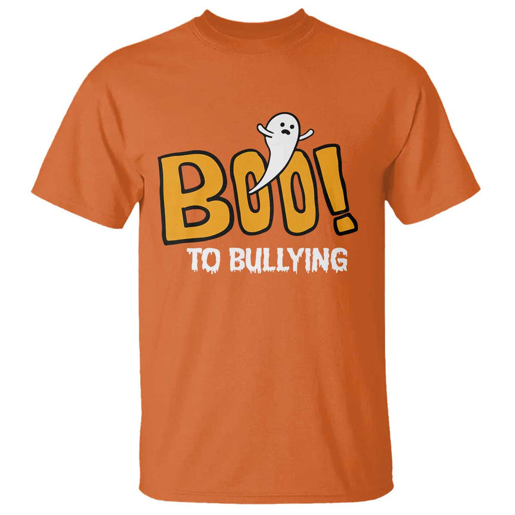 Anti Bullying Halloween T Shirt Boo To Bullying Spooky Ghost TS09 Orange Print Your Wear