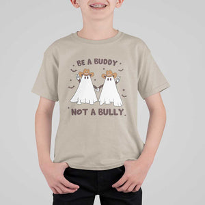 Unity Day T Shirt For Kid Be A Buddy Not A Bully Anti Bullying Cowboy Ghost TS09 Sand Print Your Wear