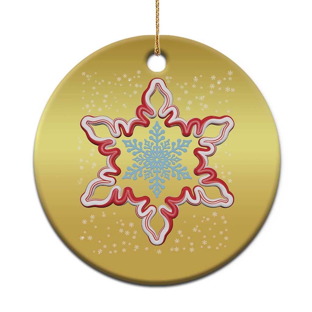 Snowflake Candy Cane Christmas Ornament TS09 Print Your Wear