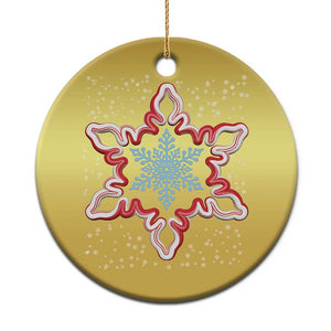 Snowflake Candy Cane Christmas Ornament TS09 Print Your Wear