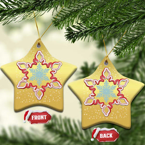 Snowflake Candy Cane Christmas Ornament TS09 Star Gold Print Your Wear