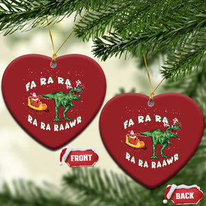 Christmas Tree Rex Fa Ra Rawr Dinosaur Christmas Ornament TS09 Heart Red Print Your Wear