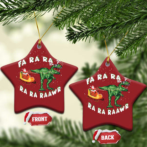 Christmas Tree Rex Fa Ra Rawr Dinosaur Christmas Ornament TS09 Star Red Print Your Wear