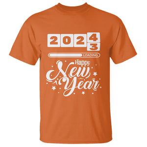 Happy New Year 2024 Loading Goodbye 2023 T Shirt TS09 Orange Printyourwear