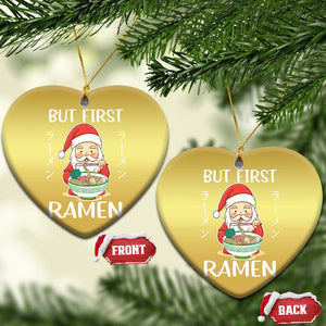 Cute Santa But First Ramen Lover Japanese Noodle Anime Xmas Christmas Ornament TS09 Heart Gold Print Your Wear