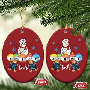 Funny Xmas Christmas Ornament Snowman Nurse Xray Gingerbread TS09 Oval Red Print Your Wear