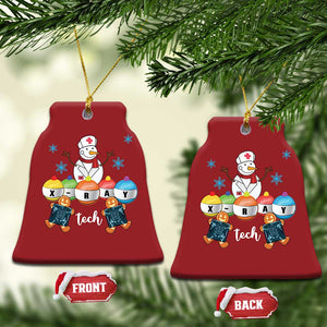 Funny Xmas Christmas Ornament Snowman Nurse Xray Gingerbread TS09 Bell Flake Red Print Your Wear