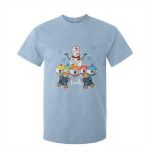 Funny Chrsitmas T Shirt For Kid Snowman Nurse Xray Gingerbread TS09 Light Blue Print Your Wear