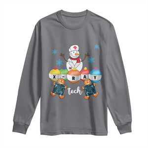 Funny Chrsitmas Long Sleeve Shirt Snowman Nurse Xray Gingerbread TS09 Charcoal Print Your Wear