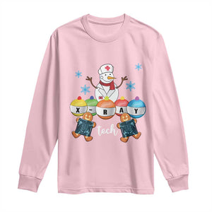 Funny Chrsitmas Long Sleeve Shirt Snowman Nurse Xray Gingerbread TS09 Light Pink Print Your Wear