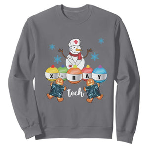 Funny Chrsitmas Sweatshirt Snowman Nurse Xray Gingerbread TS09 Charcoal Print Your Wear