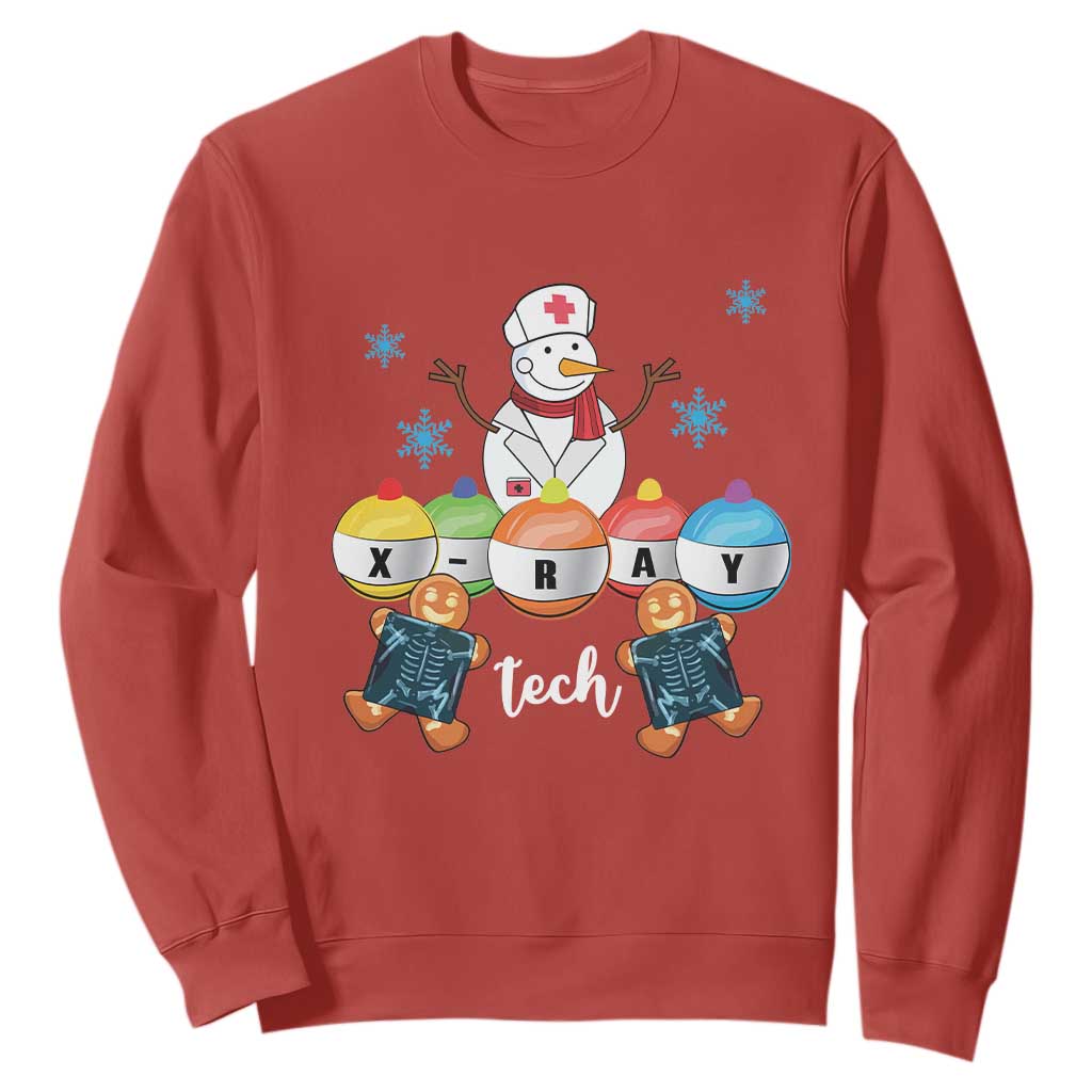 Funny Chrsitmas Sweatshirt Snowman Nurse Xray Gingerbread TS09 Red Print Your Wear