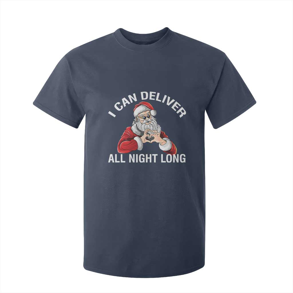 Funny Chrsitmas T Shirt For Kid I Can Deliver All Night Long TS09 Navy Print Your Wear