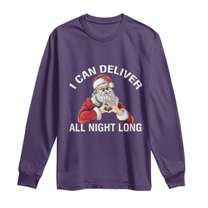 Funny Chrsitmas Long Sleeve Shirt I Can Deliver All Night Long TS09 Purple Print Your Wear