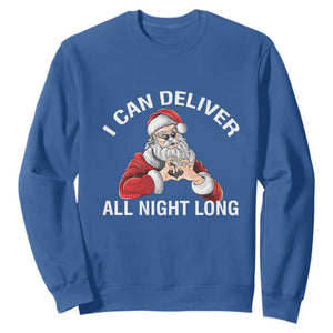 Funny Chrsitmas Sweatshirt I Can Deliver All Night Long TS09 Royal Blue Print Your Wear