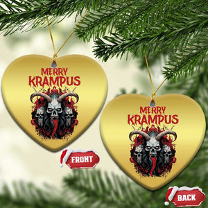 Merry Krampus Christmas Ornament Horor Xmas Evil TS09 Heart Gold Print Your Wear