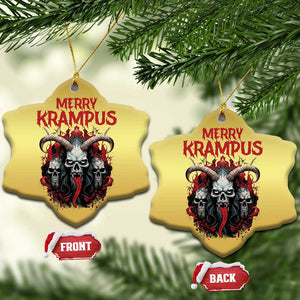 Merry Krampus Christmas Ornament Horor Xmas Evil TS09 Snow Flake Gold Print Your Wear