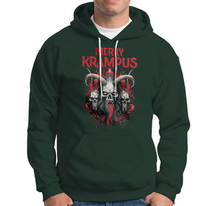 Merry Krampus Horor Christmas Evil Hoodie TS09 Dark Forest Green Printyourwear