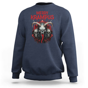 Merry Krampus Horor Christmas Evil Sweatshirt TS09 Navy Printyourwear