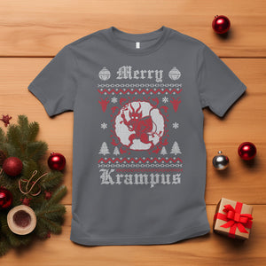 Merry Krampus Horor Christmas Evil T Shirt TS09 Charcoal Printyourwear