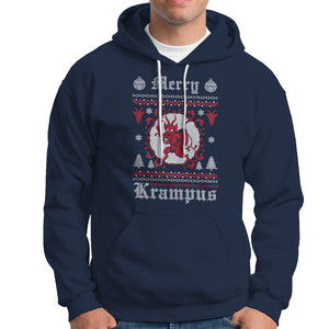 Merry Krampus Horor Christmas Evil Hoodie TS09 Navy Printyourwear