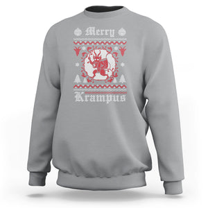 Merry Krampus Horor Christmas Evil Sweatshirt TS09 Sport Gray Printyourwear