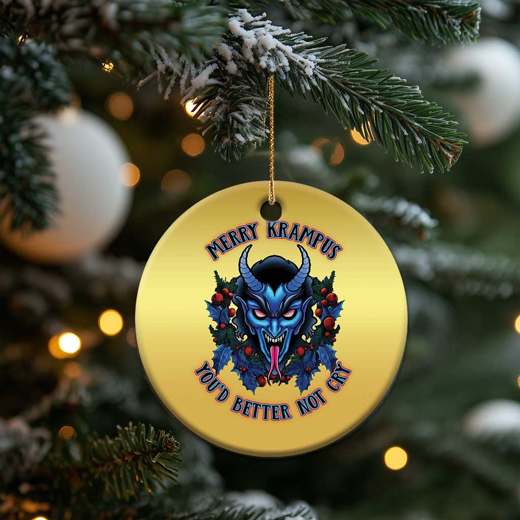 Merry Krampus Christmas Ornament You'd Better Not Cry Horor Xmas TS09 Print Your Wear