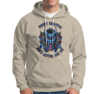 Merry Krampus Horor Christmas You'd Better Not Cry Hoodie TS09 Sand Printyourwear