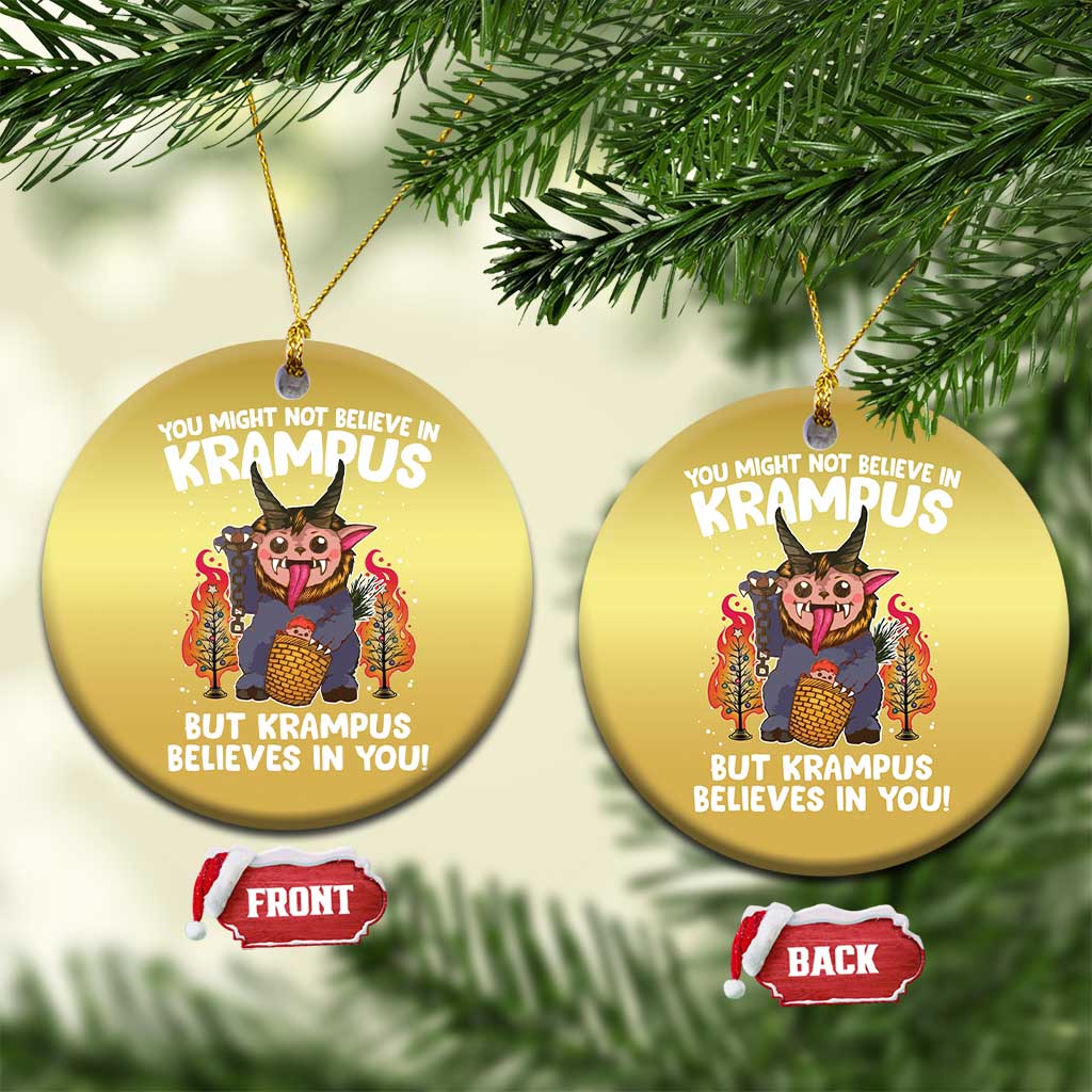 Cute Krampus Christmas Ornament Believes In You Germanic Christmas Demon Horror TS09 Circle Gold Print Your Wear