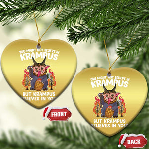 Cute Krampus Christmas Ornament Believes In You Germanic Christmas Demon Horror TS09 Heart Gold Print Your Wear