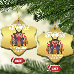 Cute Krampus Christmas Ornament Believes In You Germanic Christmas Demon Horror TS09 Snow Flake Gold Print Your Wear