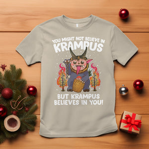 Merry Krampus Believes In You Germanic Christmas Demon Horror T Shirt TS09 Sand Printyourwear