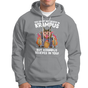 Merry Krampus Believes In You Germanic Christmas Demon Horror Hoodie TS09 Sport Gray Printyourwear