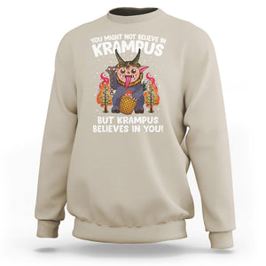 Merry Krampus Believes In You Germanic Christmas Demon Horror Sweatshirt TS09 Sand Printyourwear