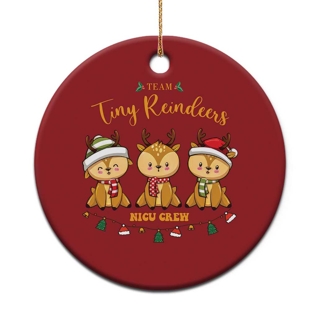 Xmas Nurse Nicu Crew Tiny Reindeer Christmas Ornament TS09 Print Your Wear