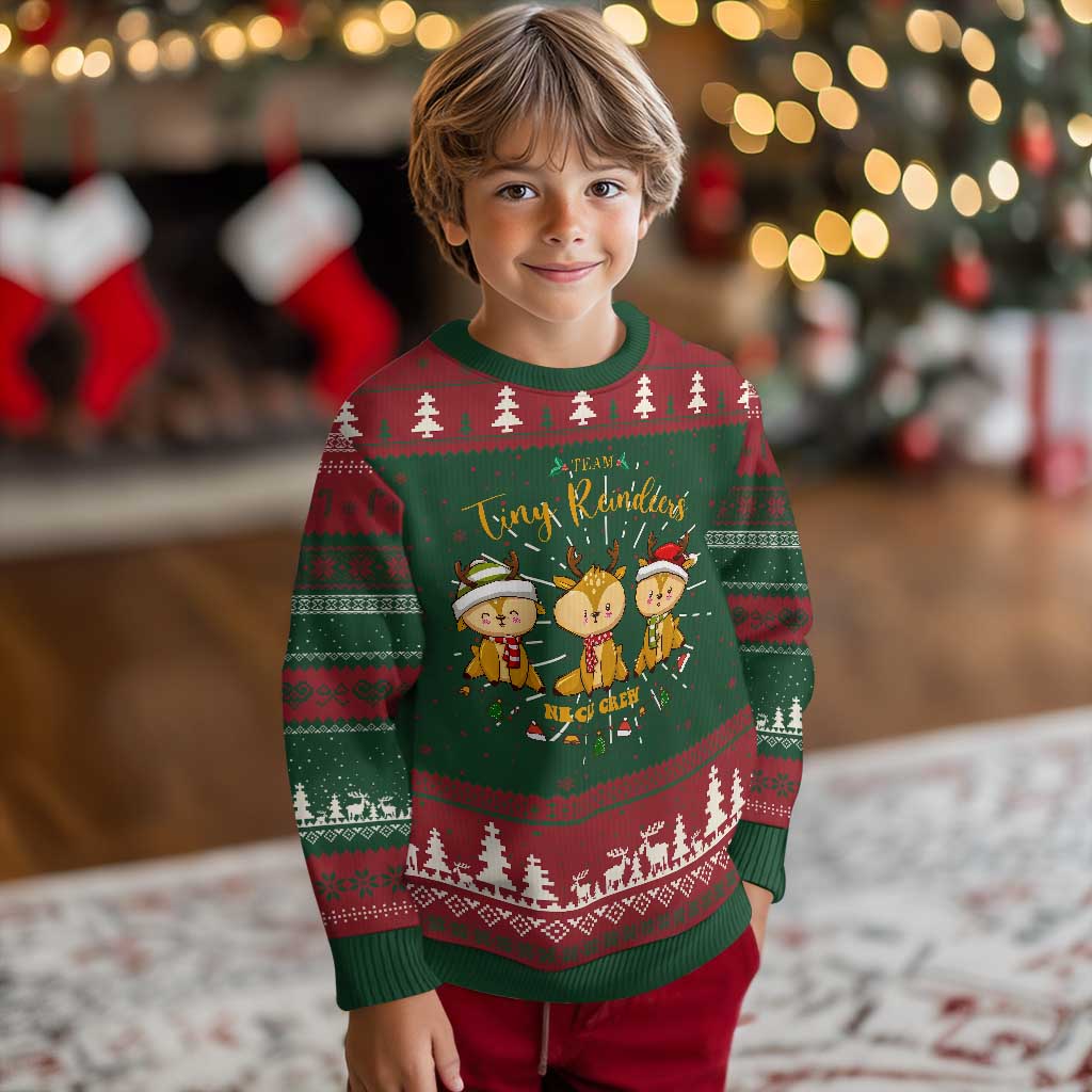 Xmas Nurse Nicu Crew Tiny Reindeer Ugly Christmas Sweater TS09 Christmas Print Your Wear