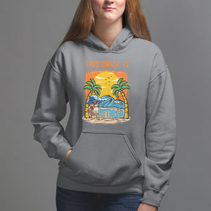 Retirement Hoodie This Chick Is Retired Women Relax At The Beach TS09 Charcoal Printyourwear