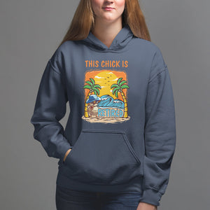 Retirement Hoodie This Chick Is Retired Women Relax At The Beach TS09 Navy Printyourwear