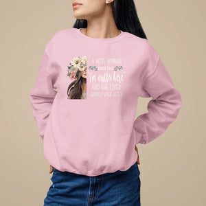 Retirement Sweatshirt A Wise Woman Once Said I'm Outta Here Funny Retired TS09 Light Pink Printyourwear