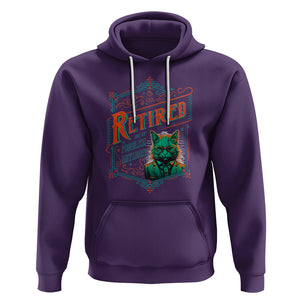Retirement Hoodie Cool Cat Retired Not My Problem Anymore TS09 Purple Printyourwear