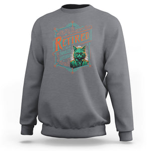 Retirement Sweatshirt Cool Cat Retired Not My Problem Anymore TS09 Charcoal Printyourwear