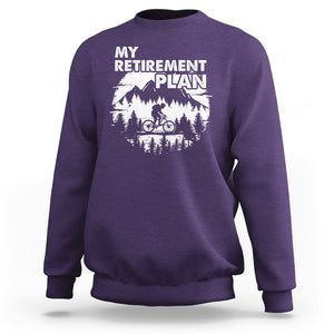 Retirement Plan Sweatshirt Funny Retired Rider Riding Bicycle TS09 Purple Printyourwear