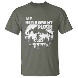 Retirement Plan T Shirt Funny Retired Rider Riding Bicycle TS09 Military Green Printyourwear