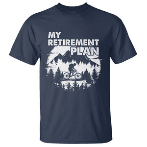 Retirement Plan T Shirt Funny Retired Rider Riding Bicycle TS09 Navy Printyourwear