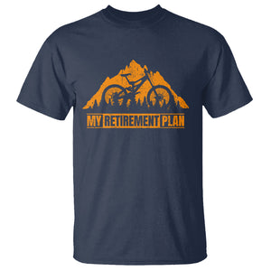 Retirement Plan T Shirt Funny Retired Rider Riding Bicycle TS09 Navy Printyourwear