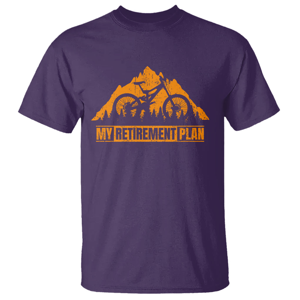 Retirement Plan T Shirt Funny Retired Rider Riding Bicycle TS09 Purple Printyourwear