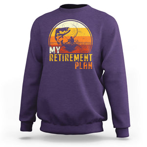 Retirement Plan Sweatshirt Funny Retired Fisherman Fishing TS09 Purple Printyourwear